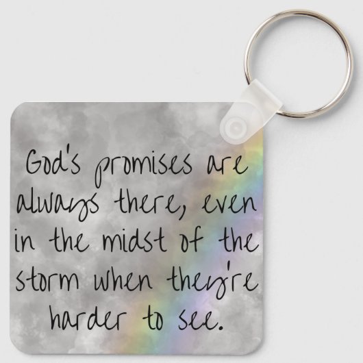 God's Promises Keychain - Hope Through the Storm Schlüsselanhänger (Rückseite)
