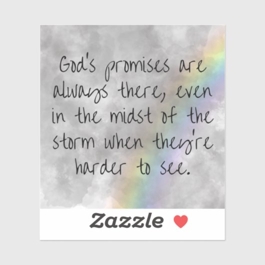 God's Promises Sticker - Hope Through the Storm (Blatt)