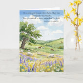 God's Provision: Psalm 104:10-11  Karte (Gelbe Blume)