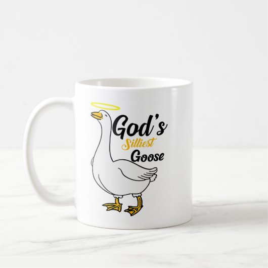 Gods Silarly Goose Bird Animal Gans Honk Memel L Kaffeetasse (Links)