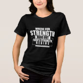 God's Strength Begins Christian Tri-Blend Shirt (Vorderseite)