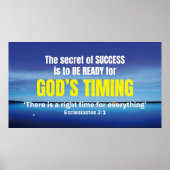 GOD'S TIMING Eccl 3v1 Christlich Frame Art für TV Poster (Vorne)