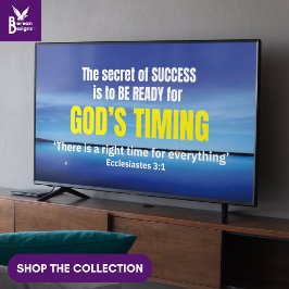 GOD'S TIMING Eccl 3v1 Christlich Frame Art für TV Poster
