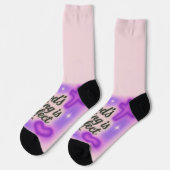 God's Timing is perfect purple y2k Socken (Linkes Detail)