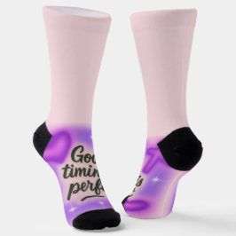 God's Timing is perfect purple y2k Socken