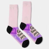 God's Timing is perfect purple y2k Socken (Rechts)