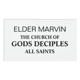 Gods Witness Personalized Namenschild