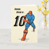 Godson 10. Geburtstag Superhero Karte (Gelbe Blume)