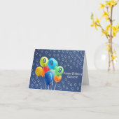 Godson, 9. Geburtstag bunte Ballons Karte (Gelbe Blume)