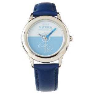 Godson Baptism Blue Child of God Personalisiert Armbanduhr