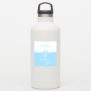 Godson Baptism Blue Child of God Personalisiert Aufkleber
