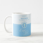 Godson Baptism Blue Child of God Personalisiert Kaffeetasse (Links)