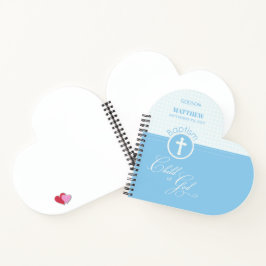 Godson Baptism Blue Child of God Personalisiert Notizblock