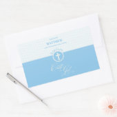 Godson Baptism Blue Child of God Personalisiert Rechteckiger Aufkleber (Umschlag)