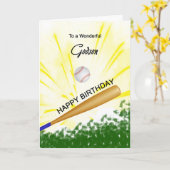 Godson Baseball Birthday Card Karte (Gelbe Blume)