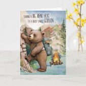 Godson Big Bear umarmen im Summer Camp Karte (Gelbe Blume)