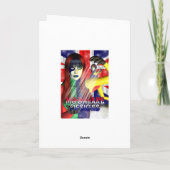 Godson Birthday Card with Cyborg - Modern Robot Karte (Rückseite)