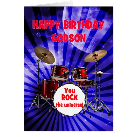 Godson Birthday You Rock Drums (Vorne)