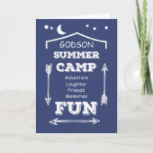 Godson Camp Fun Navy Blue, Denken Sie an Sie Karte (Vorderseite)