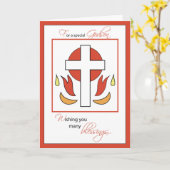 Godson Confirmation Gratulation Cross Fire, Re Karte (Gelbe Blume)