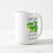 Godson Dinosaur Godsonasaurus Wie ein normaler God Kaffeetasse (VorderseiteRechts)