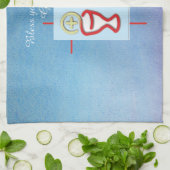 Godson, Erste Heilige Kommunion, Blau Geschirrtuch (Gefaltet)