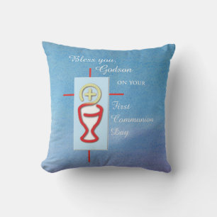 Godson, Erste Heilige Kommunion, Blau Kissen