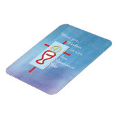 Godson, Erste Heilige Kommunion, Blau Magnet (Linke Seite)