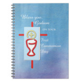 Godson, Erste Heilige Kommunion, Blau Notizblock (Vorderseite)