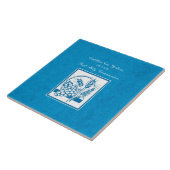 Godson First Communion, Weizen, Trauben Blau Fliese (Seite)