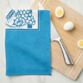 Godson First Communion, Weizen, Trauben Blau Handtuch (Viertel Falte)