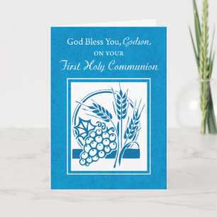 Godson First Communion, Weizen, Trauben Blau Karte