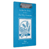 Godson First Communion, Weizen, Trauben Blau Klemmbrett (Rechts)