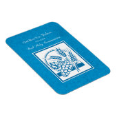 Godson First Communion, Weizen, Trauben Blau Magnet (Rechte Seite)
