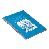 Godson First Communion, Weizen, Trauben Blau Notizblock (Rechte Seite)