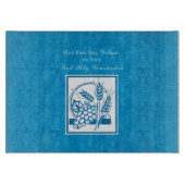 Godson First Communion, Weizen, Trauben Blau Schneidebrett (Vorderseite)