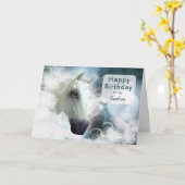 Godson Geburtstag, arabisches Geistespferd Karte (Gelbe Blume)