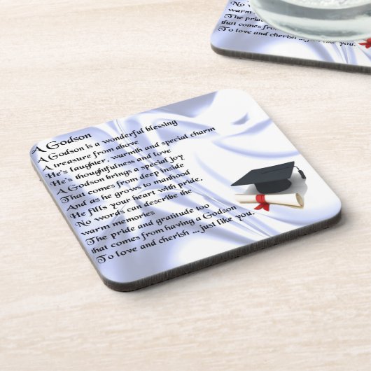 Godson Gedicht - Abschluss Design Getränkeuntersetzer (Linke Seite)