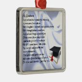 Godson Gedicht - Abschluss Design Silbernes Ornament (Rechts)