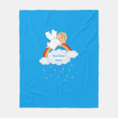 Godson Gift Niedlich Angel Rainbow Personalisiert Fleecedecke (Vorderseite)