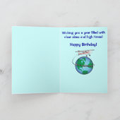 Godson Happy Birthday mit Flugzeugkarte Karte (Innenseite)