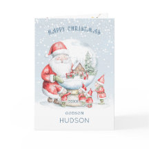 Godson Snow Globe Santa Elf Weihnachten