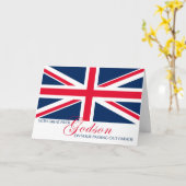 Godson übergibt Glückwünsche Union Jack Karte (Gelbe Blume)
