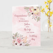 Godson und seine Ehefrau Hochzeitsgratulation Karte (Gelbe Blume)