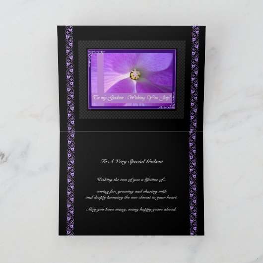 GODSON Wedding Gratulation Karte (Innenseite)