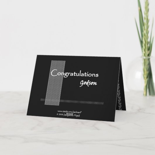 GODSON Wedding Gratulation Karte (Rückseite)