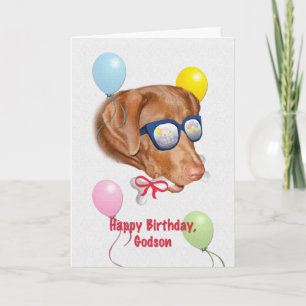 Godsons Geburtstagskarte mit Labrador Retriever Do Karte