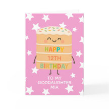 Godtochter 12. Geburtstag Niedlicher Kuchen Custom