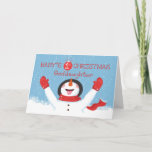 Godtochter Baby First Christmas Snowman Karte<br><div class="desc">Ihre süße Godtochter,  wird sich freuen,  genau wie dieser Schneemann mit der Freude des Schnees begeistert! Wünschen Sie ihr ein glückliches erstes Weihnachten,  während Sie ihre Segnungen schicken.</div>