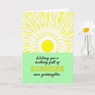 Godtochter Birthday Bright Sunshine Card Karte